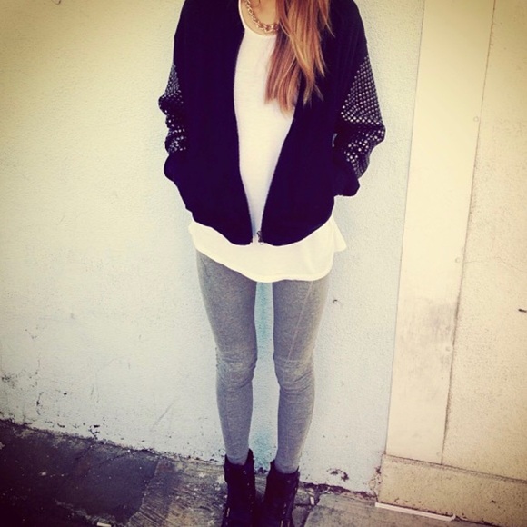 Studded Baseball Jacket - Picture 2 of 5